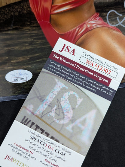 ★JSA★ ティファニー・ストラットン 直筆サイン入りポートレート(赤ビキニ)