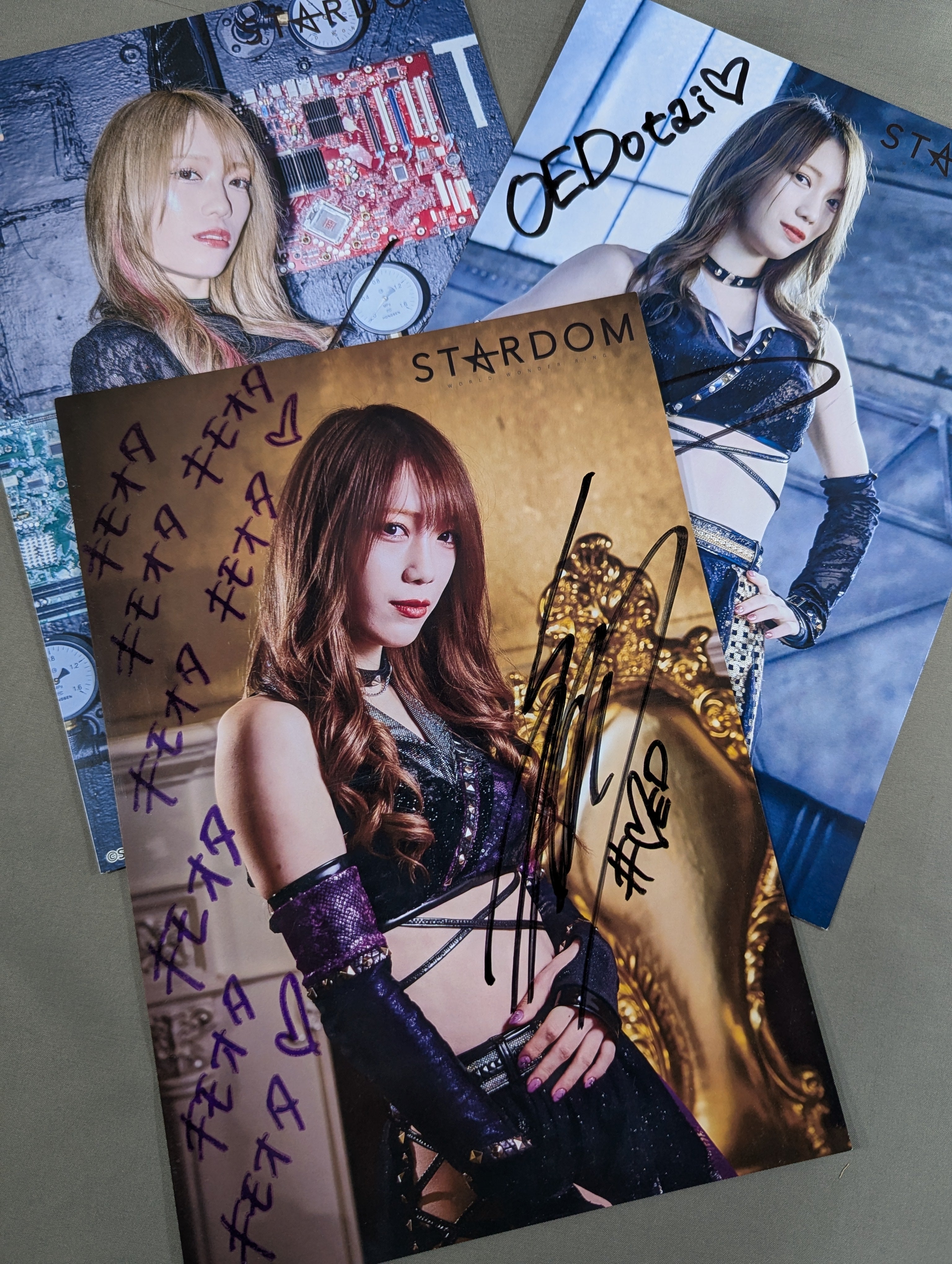 スターダム　鹿島沙希選手　ブロマイド付き直筆サイン入り手形色紙 STARDOM スターダム グッズ 鹿島沙希 サイン 手形 色紙 - メルカリ
