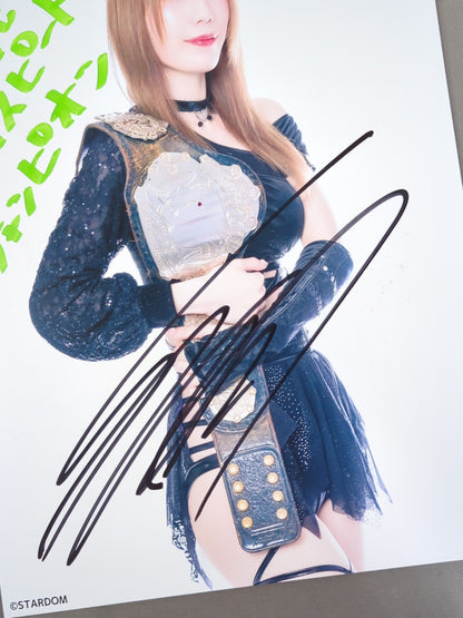 鹿島沙希 直筆サイン入り スターダムポートレート(M-1)