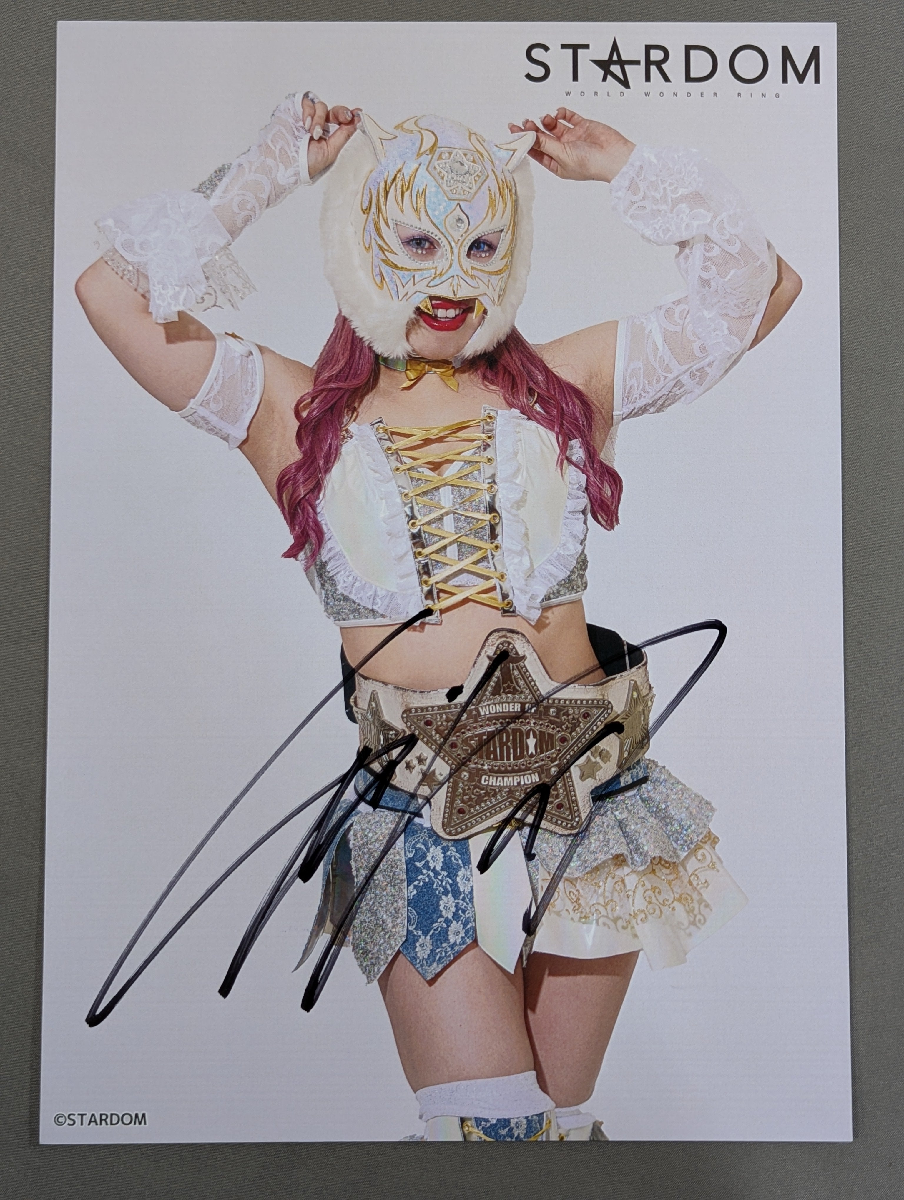 スターライト・キッド　直筆サイン入り手形色紙＆限定プロマイド　スターダム スターライト・キッド 直筆サイン入り スターダムポートレート(G-2