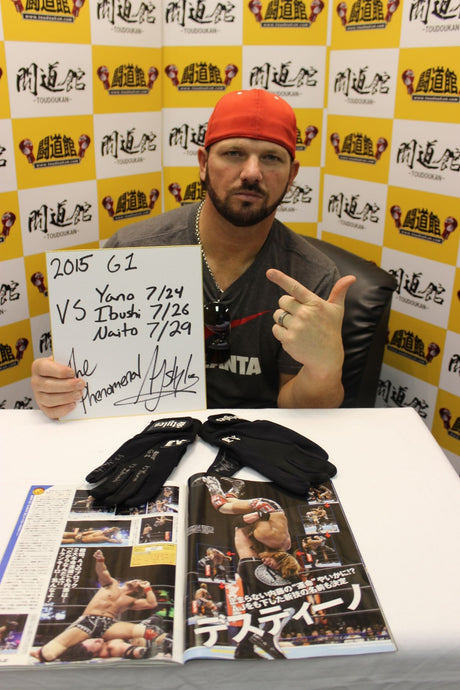 AJスタイルズ ★2015年 G1 CLIMAX 実使用 グローブ★