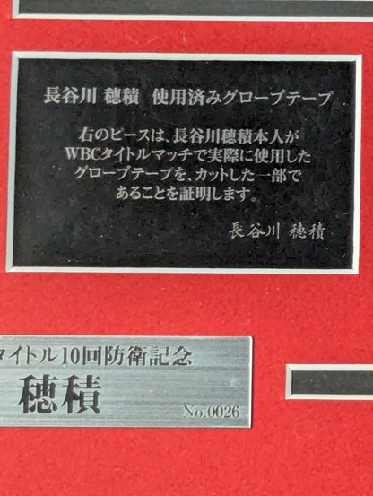 ★実使用グローブテープ一片封入★ 長谷川穂積 WBC世界バンダム級 10回防衛記念 フォトパネル