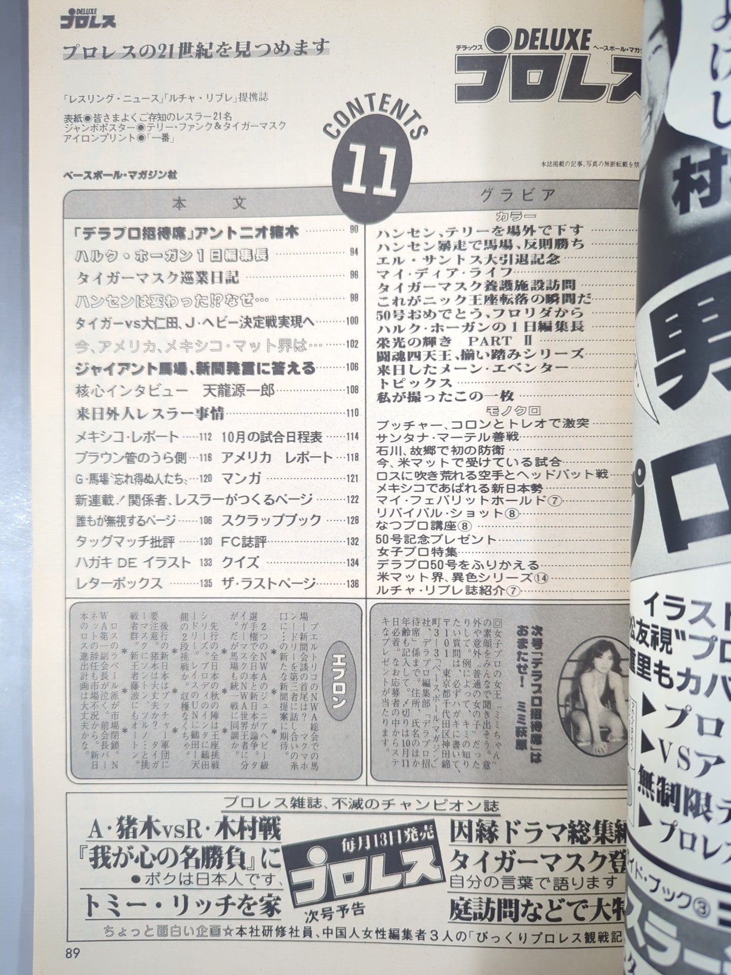 Deluxe Pro Wrestling November 1982