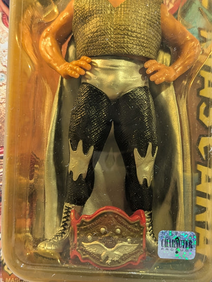 Mil Mascaras  (Black & Silver Half Trade, Green Shark Mouth, IWA Belt)