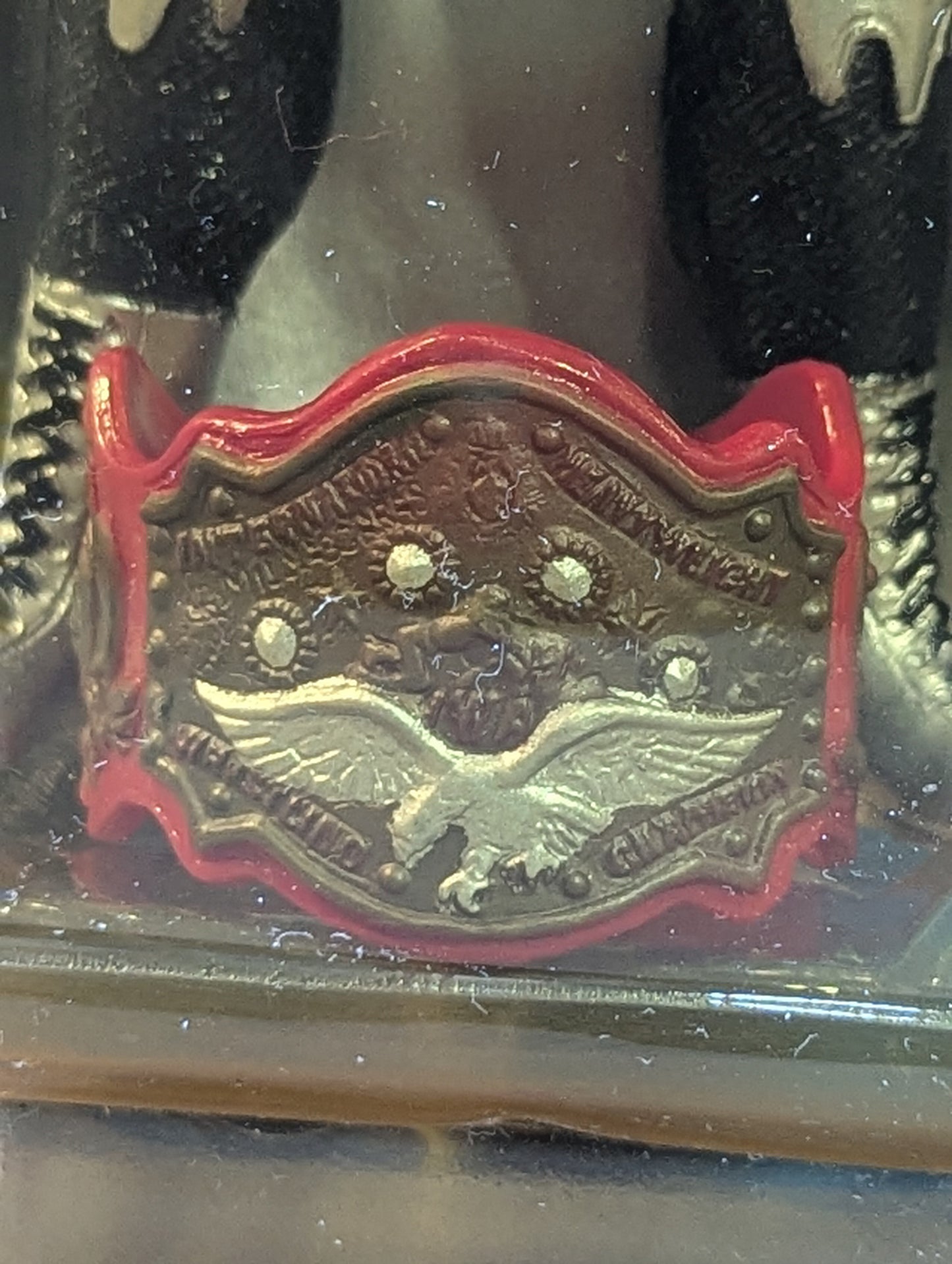Mil Mascaras  (Black & Silver Half Trade, Green Shark Mouth, IWA Belt)