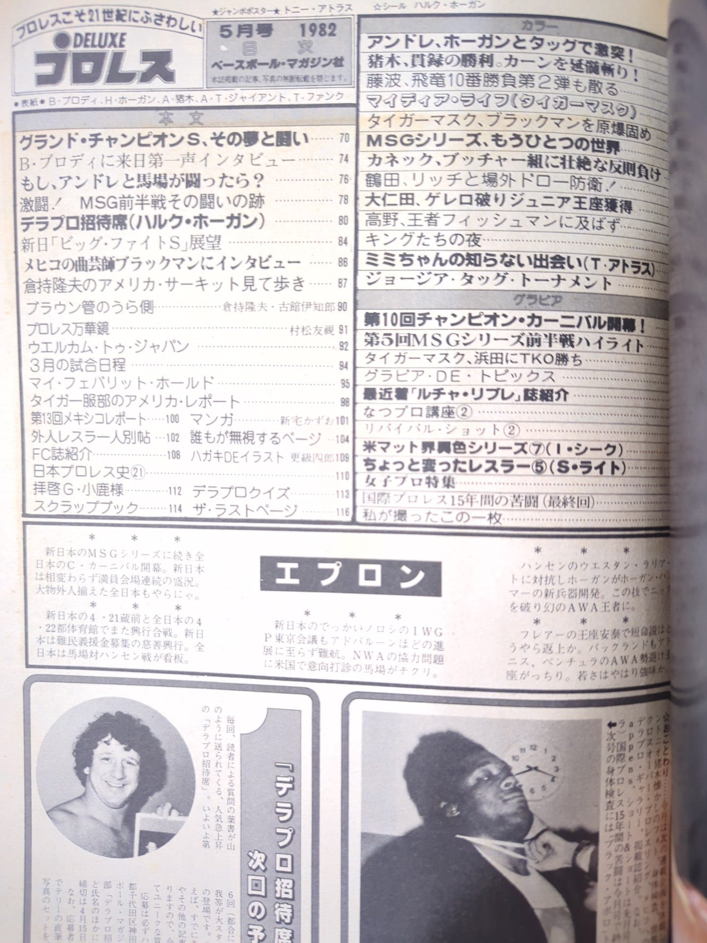 Deluxe Pro Wrestling May 1982 issue