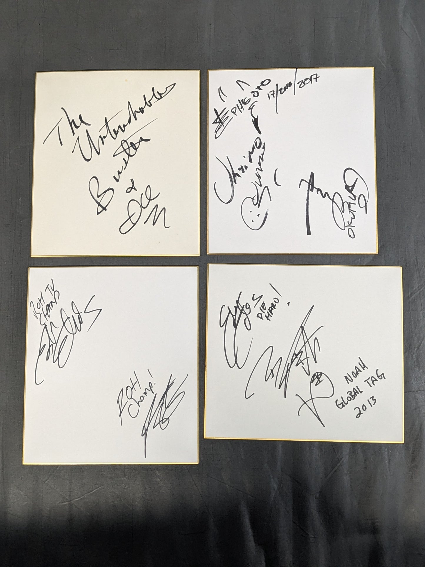 Overseas wrestler hand signed autograph Shikishi ( Autograph board ) set(1)