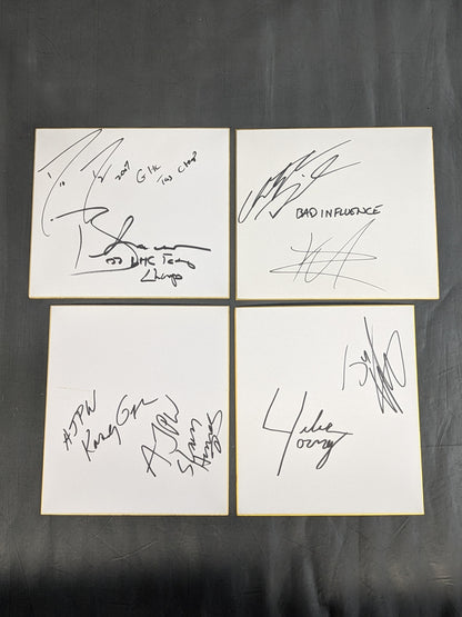 Overseas wrestler hand signed autograph Shikishi ( Autograph board ) set(1)