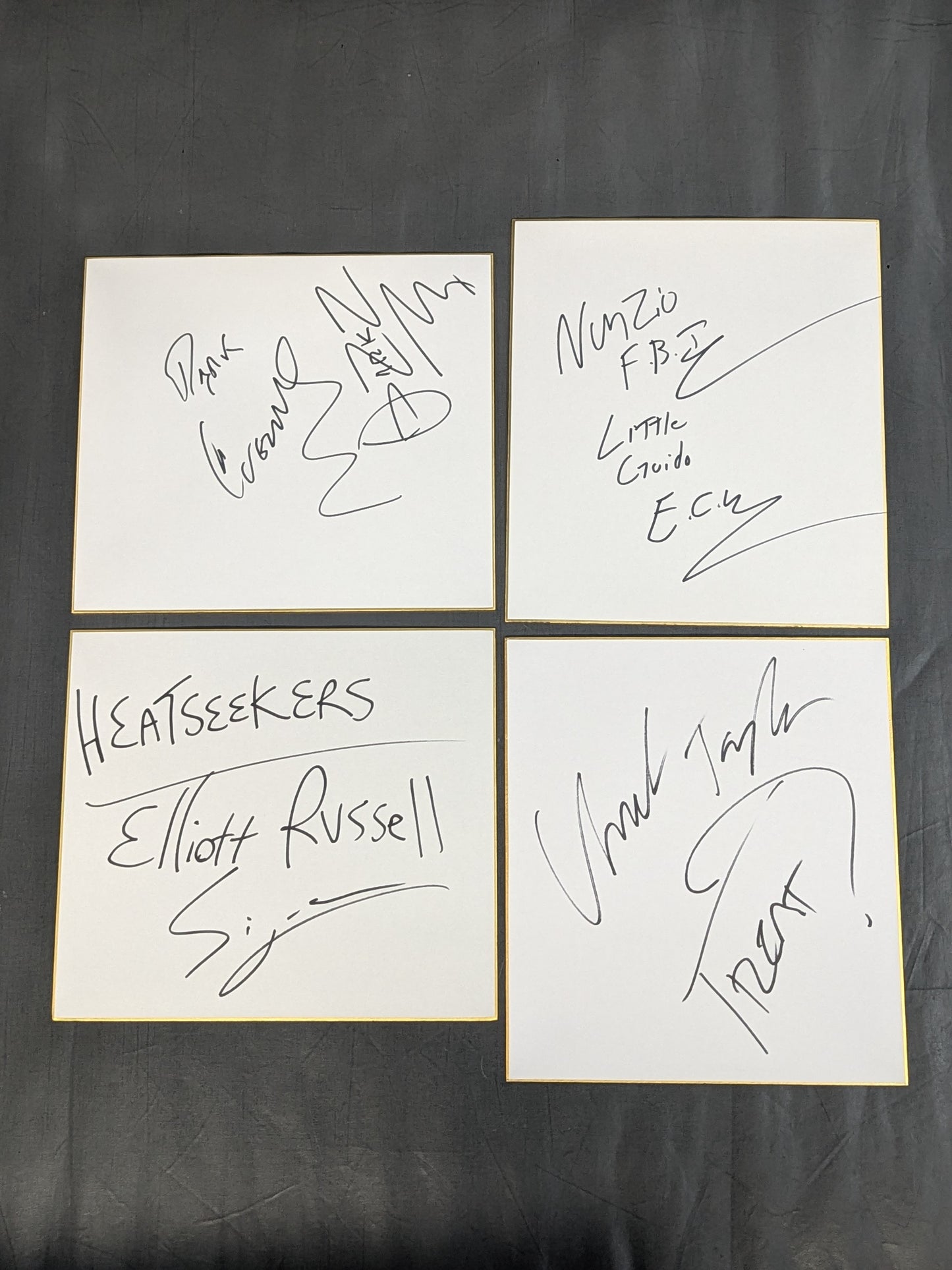Overseas wrestler hand signed autograph Shikishi ( Autograph board ) set(1)