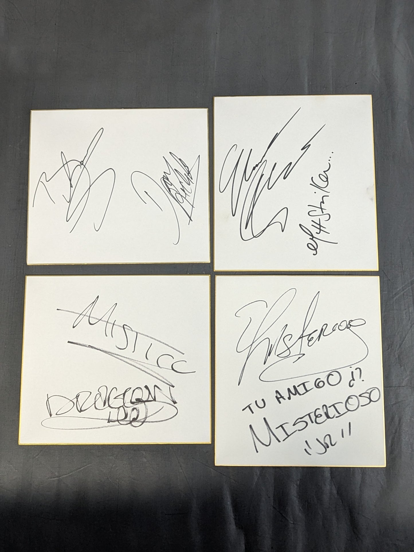 Overseas wrestler hand signed autograph Shikishi ( Autograph board ) set(1)