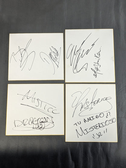 Overseas wrestler hand signed autograph Shikishi ( Autograph board ) set(1)