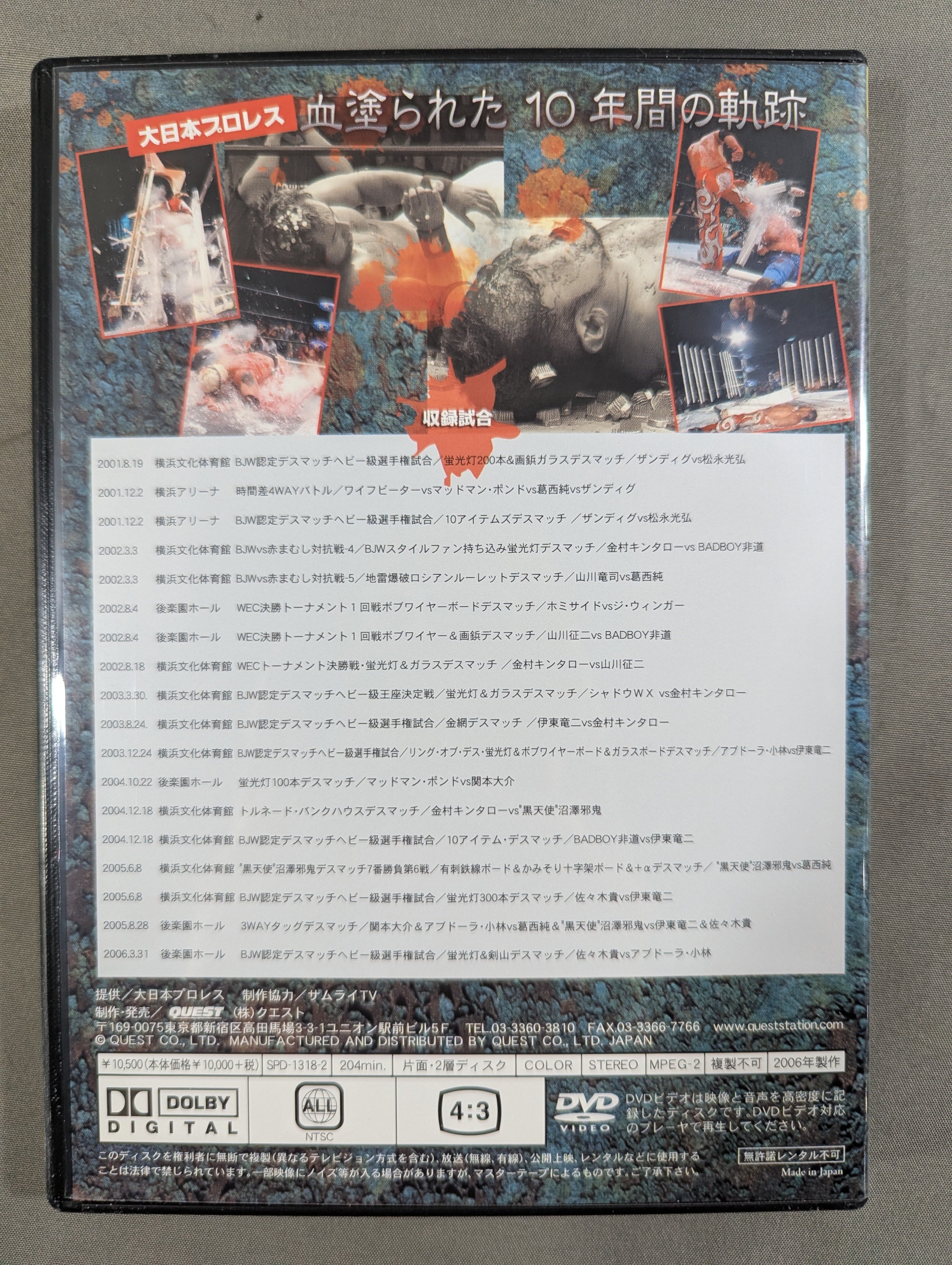 日本プロレス全史 1854年～2013年の闘いの記録 大日本プロレス BLOOD＆DEATH HISTORY – 闘道館