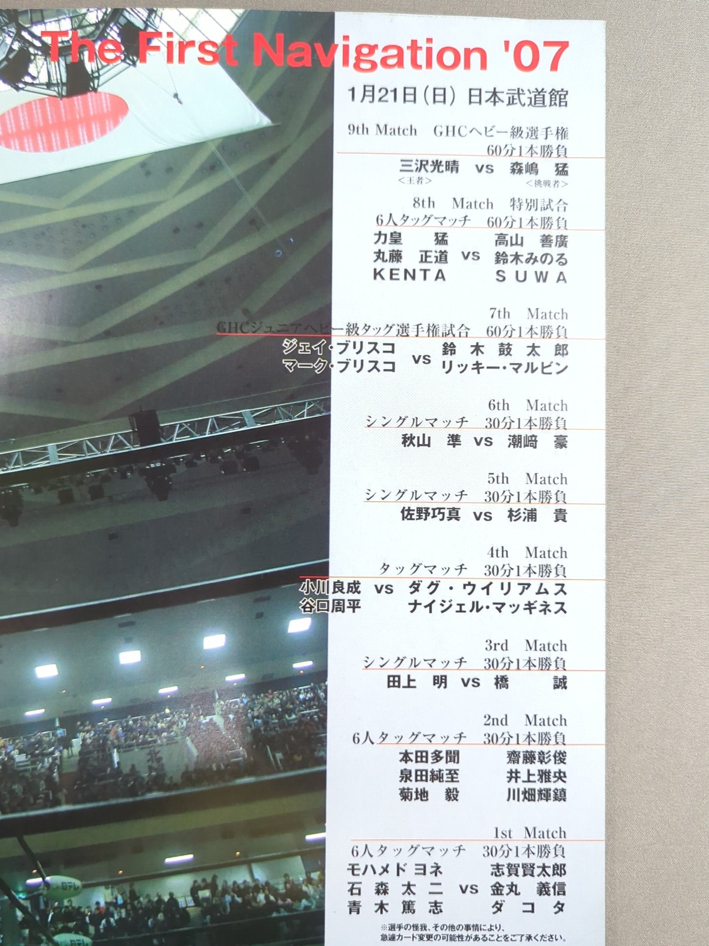 2007 The First Navigation / Nippon Budokan Tournament