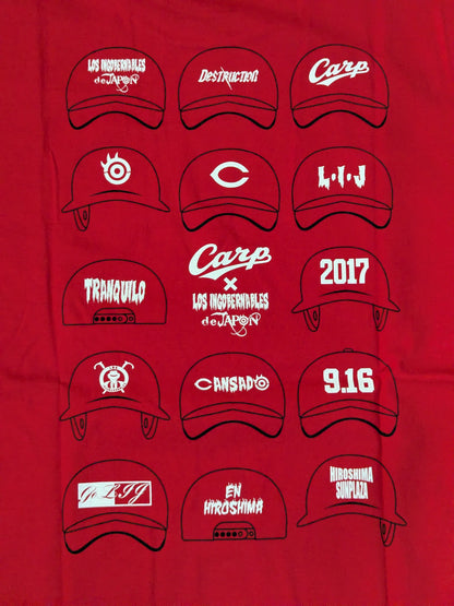 Hiroshima Toyo Carp × Tetsuya Naito "TRANQUILO de Carp" T-shirt (red)