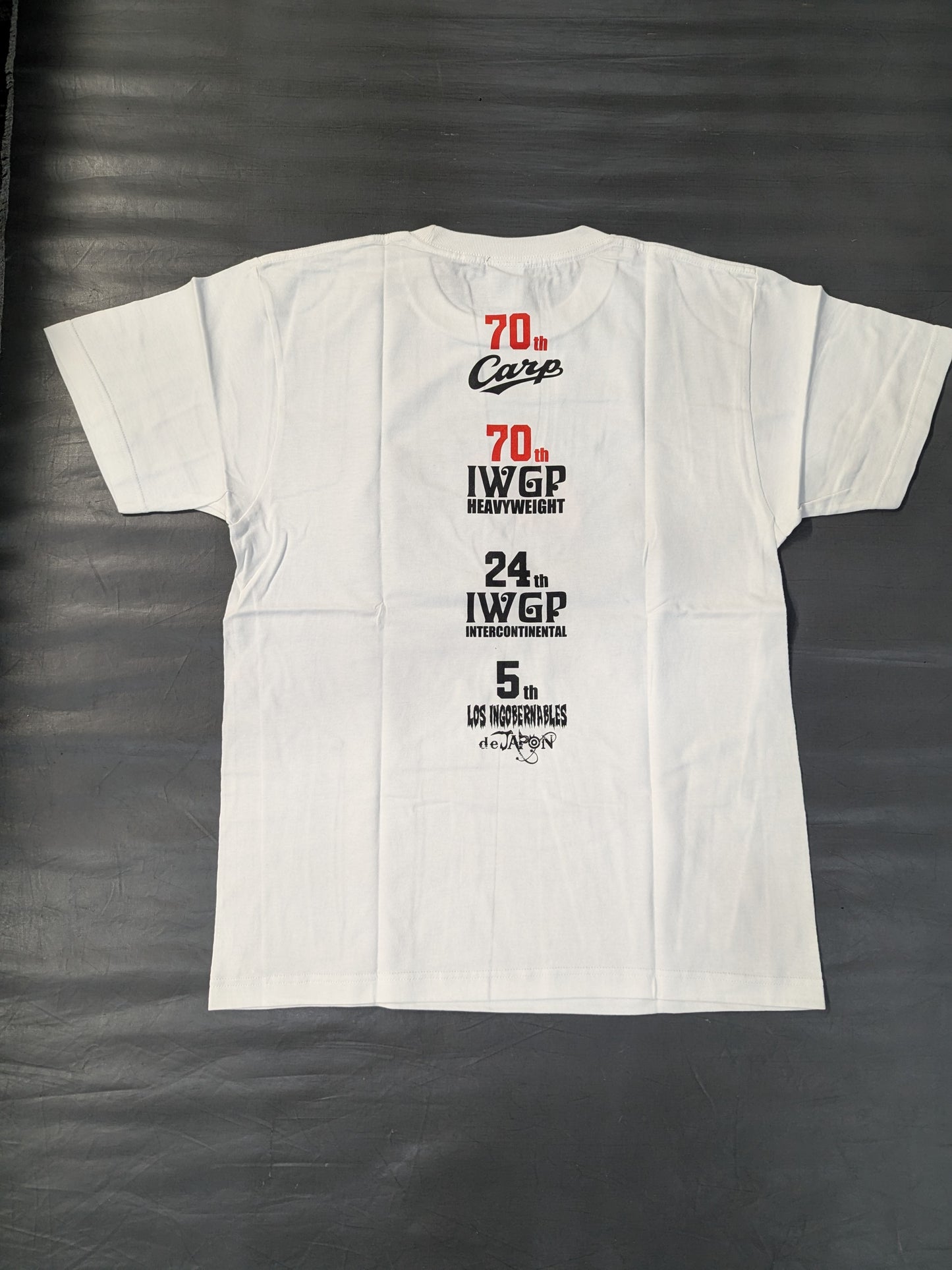 Hiroshima Toyo Carp × Tetsuya Naito "2C7070245" collaboration T-shirt (white× monochrome)