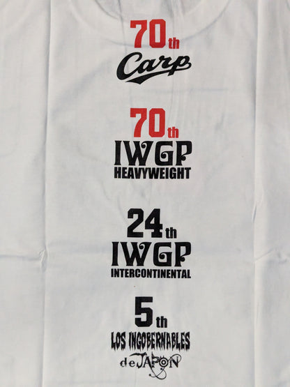 Hiroshima Toyo Carp × Tetsuya Naito "2C7070245" collaboration T-shirt (white× monochrome)