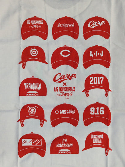 Hiroshima Toyo Carp × Tetsuya Naito "TRANQUILO de Carp" T-shirt (white)