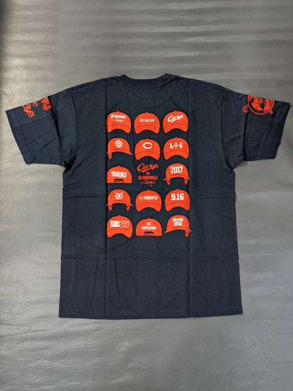 Hiroshima Toyo Carp × Tetsuya Naito "TRANQUILO de Carp" T-shirt (navy)