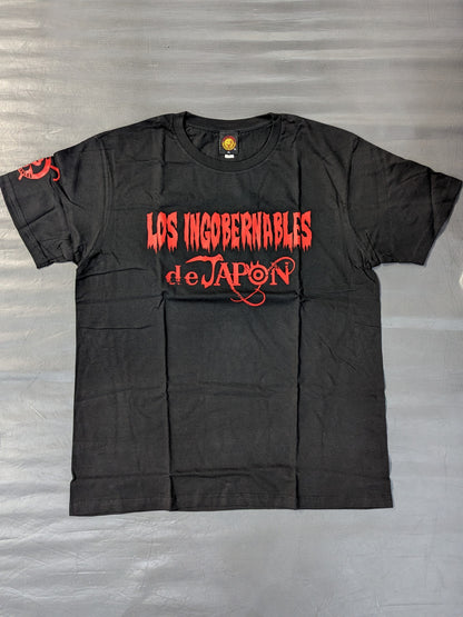 LOS INGOBERNABLES de JAPON  T-shirt (black×red)