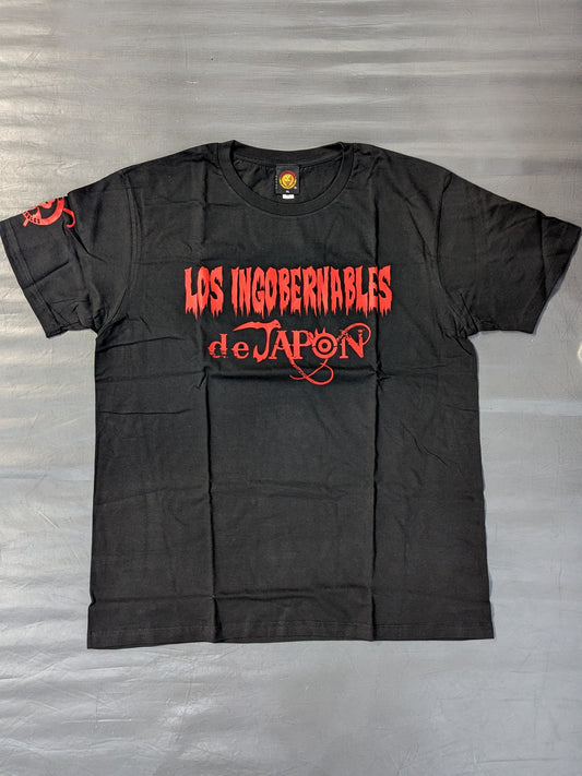 ロス・インゴベルナブレス・デ・ハポン Tシャツ(ブラック×レッド)