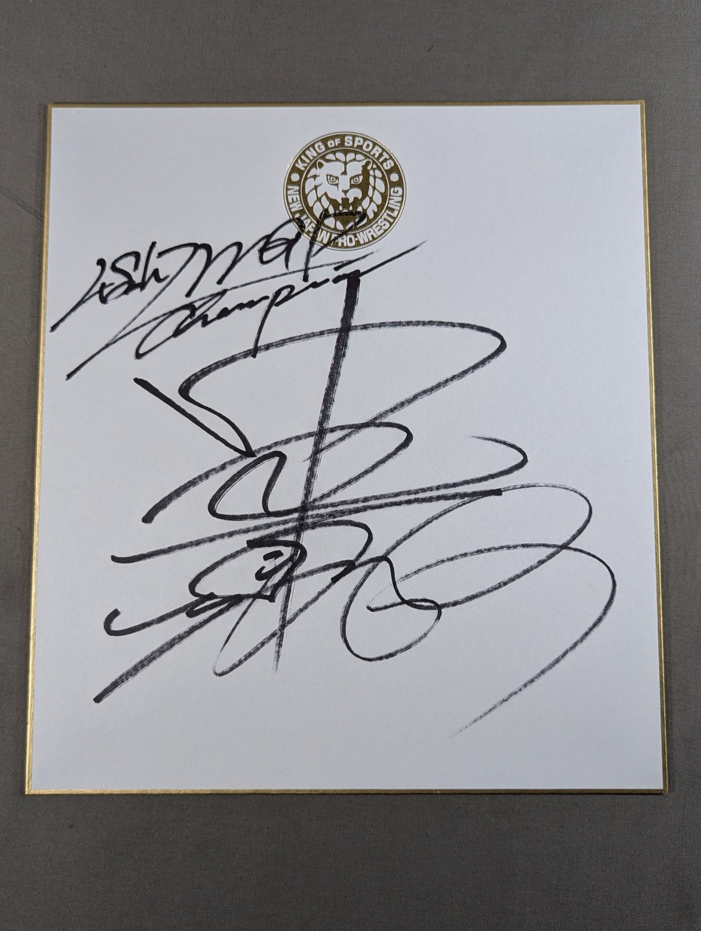 中邑真輔(ライオンマーク色紙)