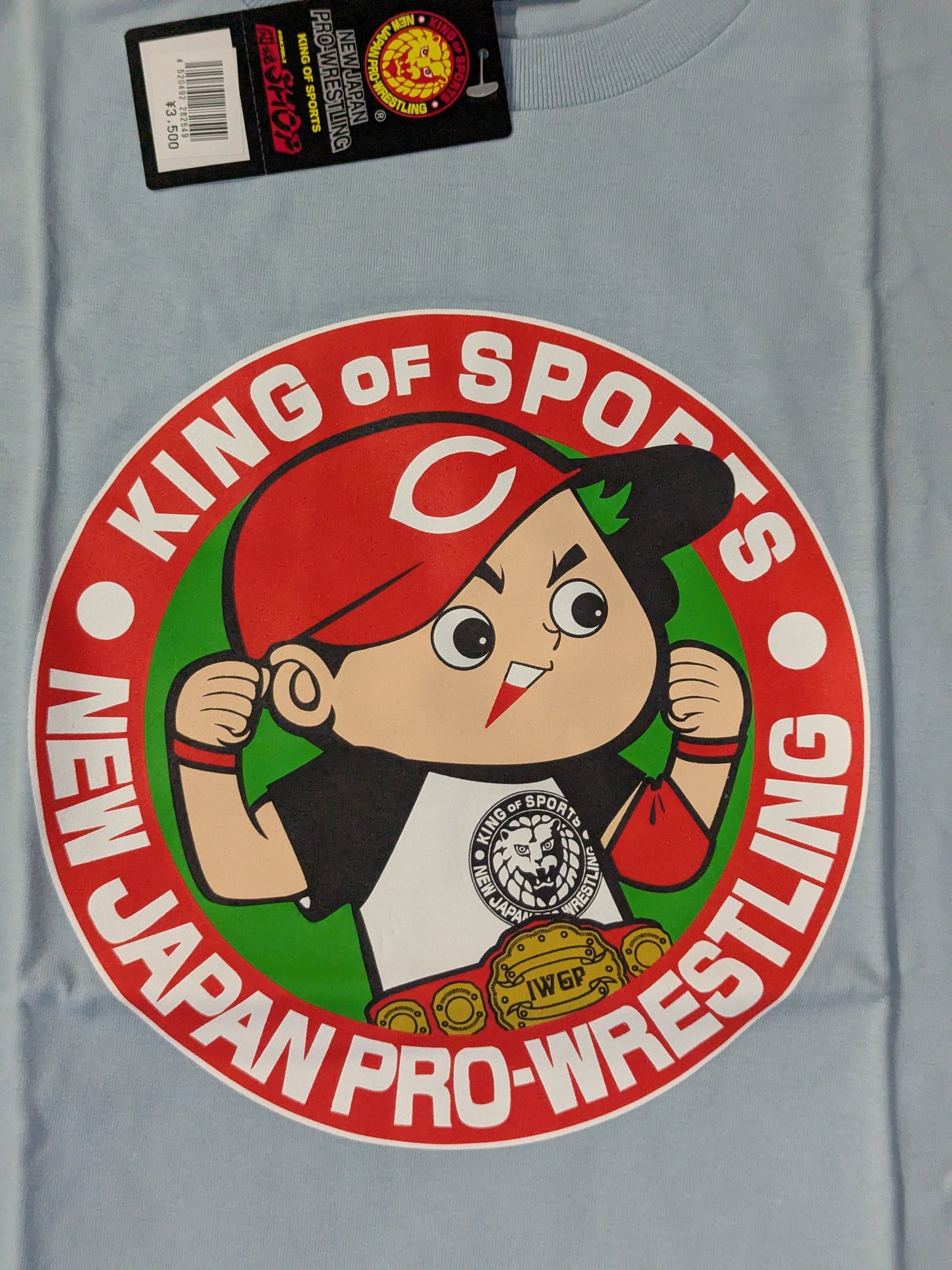 Hiroshima Toyo Carp ×New Japan Pro Wrestling  "G1 CLIMAX 25" Collaboration T-Shirt (Light Blue)