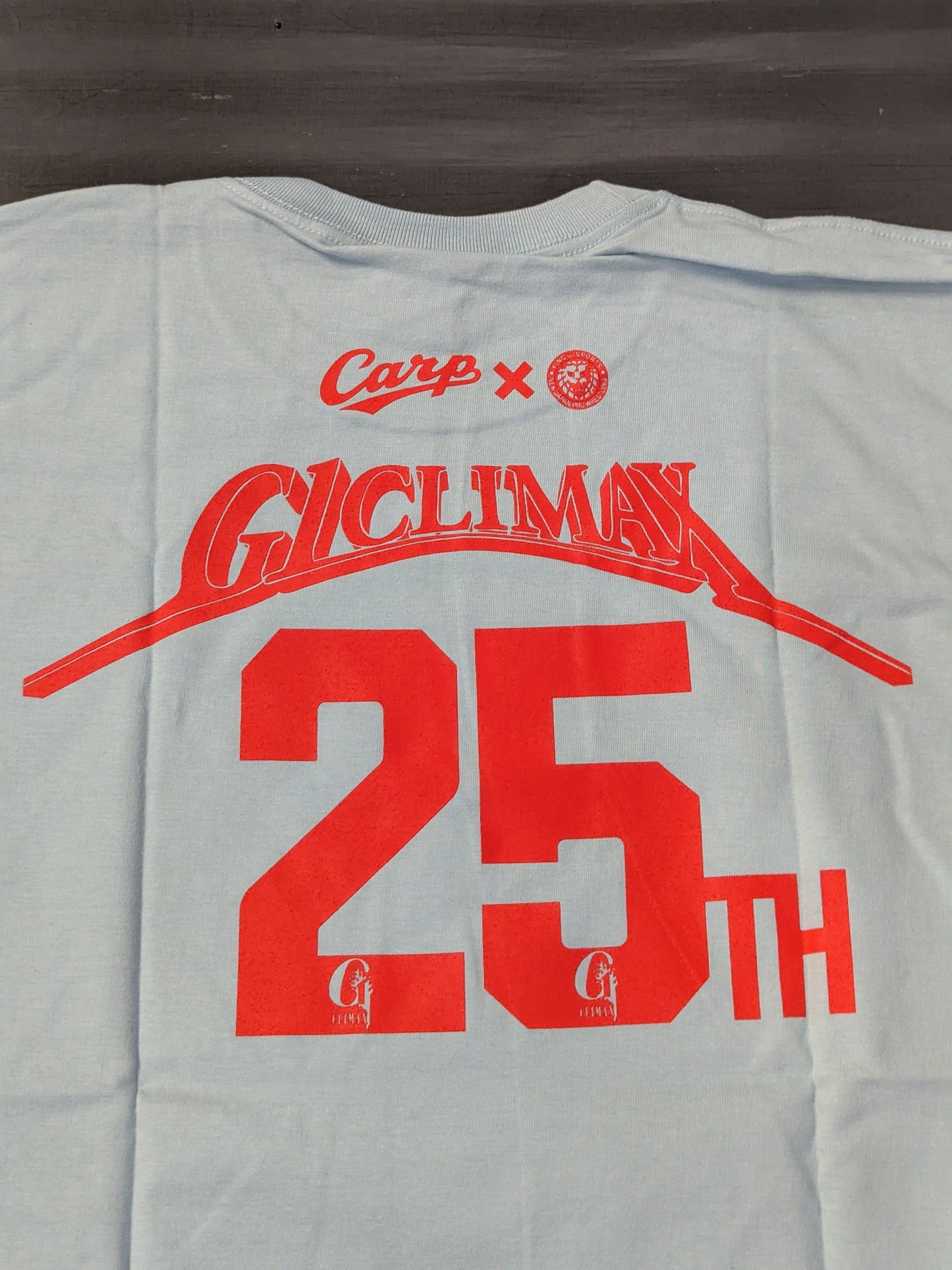 Hiroshima Toyo Carp ×New Japan Pro Wrestling  "G1 CLIMAX 25" Collaboration T-Shirt (Light Blue)