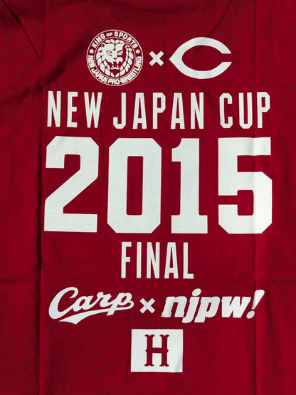 Hiroshima Toyo Carp ×New Japan Pro Wrestling  "NEW JAPAN CUP 2015 FINAL" collaboration T-shirt (red)