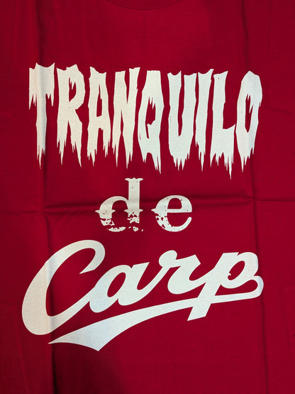 Hiroshima Toyo Carp × Tetsuya Naito "TRANQUILO de Carp" T-shirt (red)