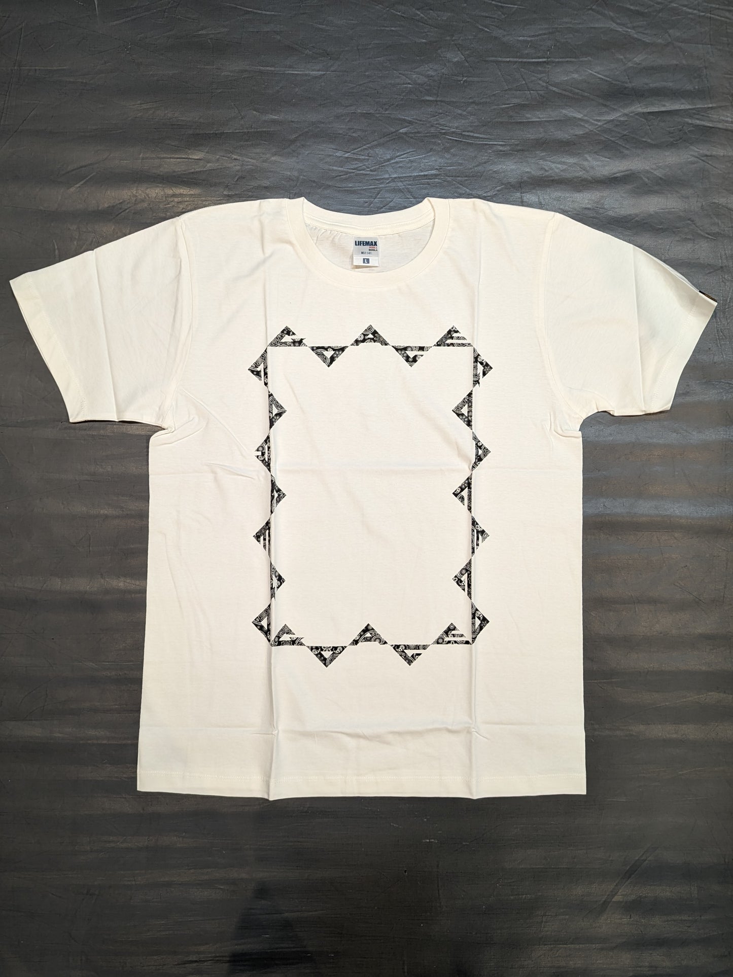 Hiroshi Tanahashi  "GO ACE Paisley" T-Shirt (Off-White)