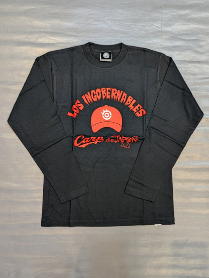 Hiroshima Toyo Carp × Tetsuya Naito Collaboration V9 Long Sleeve T-Shirt (Black)