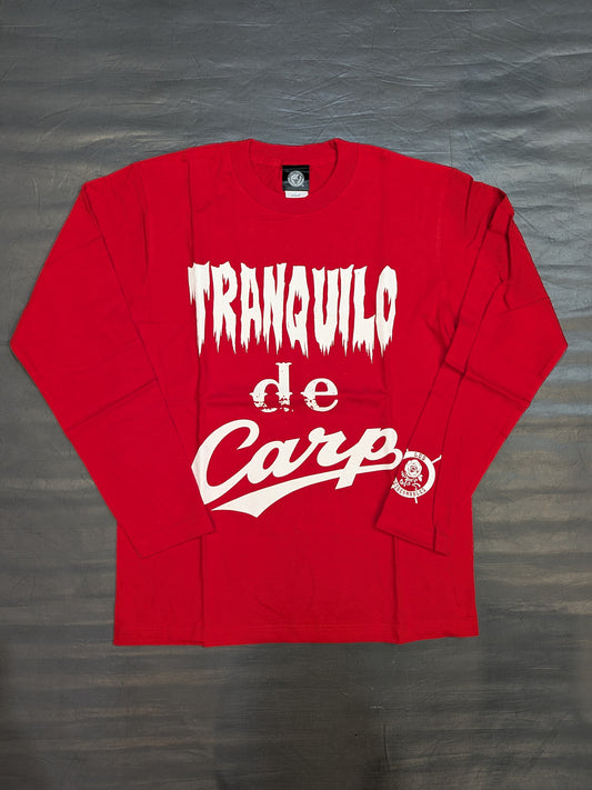 Hiroshima Toyo Carp × Tetsuya Naito "TRANQUILO de Carp" Long Sleeve T-Shirt (Red)