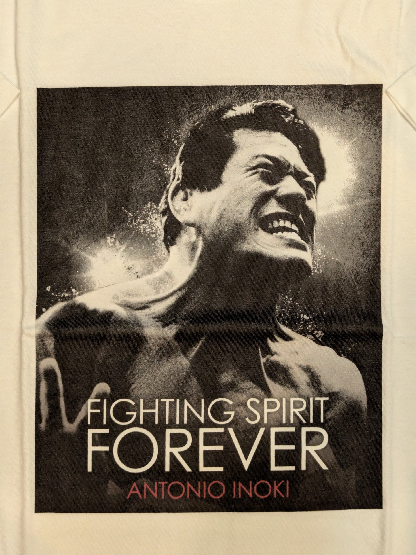 Antonio Inoki  "FIGHTING SPRIT FOREVER" Picture T-Shirt