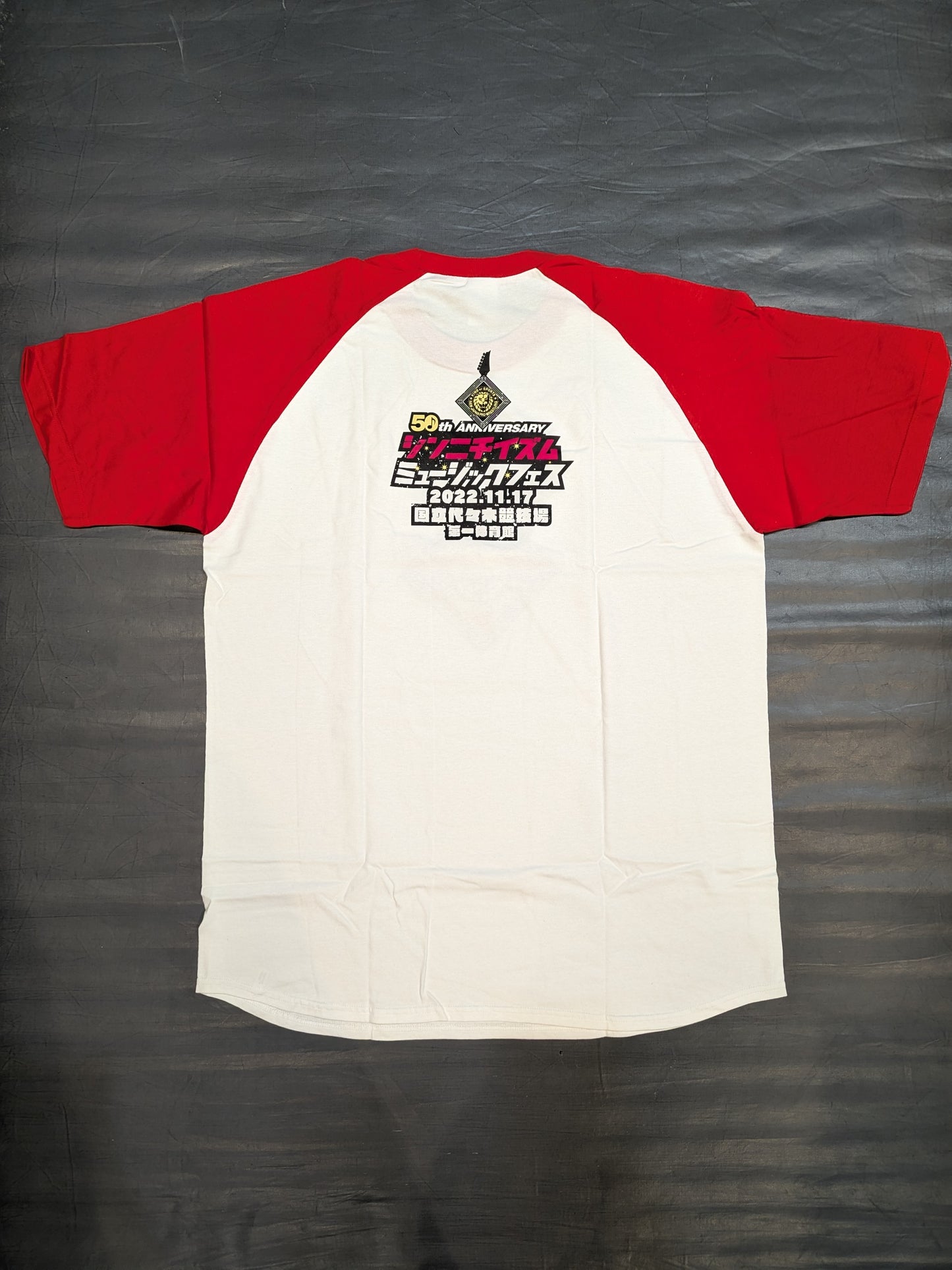 新日本プロレス50周年記念 シンニチイズム ミュージックフェス ラグランTシャツ