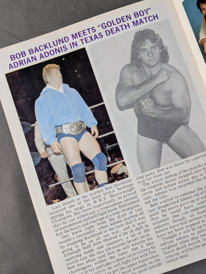 ★バックランドvsアドニス 王座戦★ W.W.F. CHAMPIONSHIP WRESTLING OFFICIAL PROGRAM MAGAZINE No.50