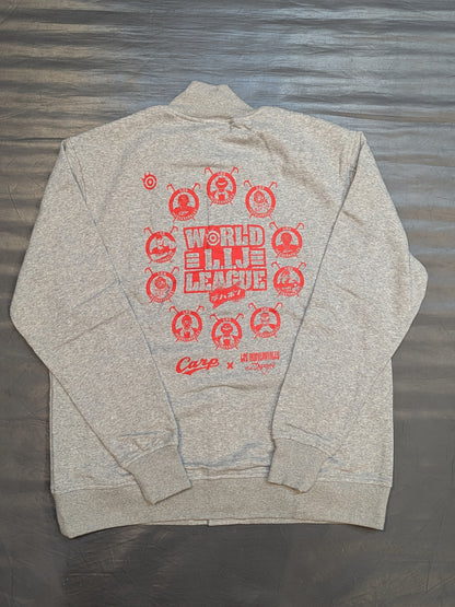Hiroshima Toyo Carp × Tetsuya Naito "Carp de JAPN" Sweat Jacket (Gray)