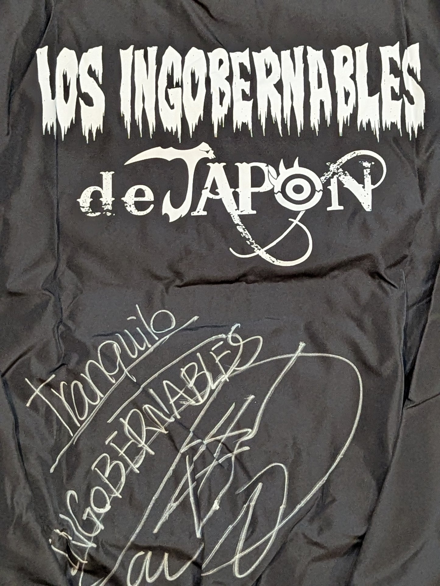 【Tetsuya Naito hand signed autograph 】L.I.J Lightweight Stadium zip-up jacket (Black× White)