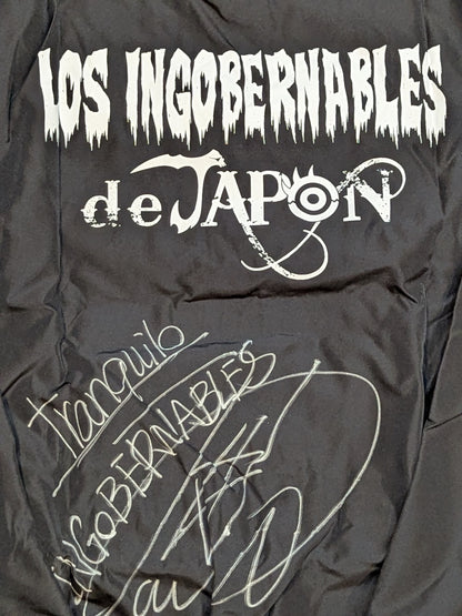 【Tetsuya Naito hand signed autograph 】L.I.J Lightweight Stadium zip-up jacket (Black× White)