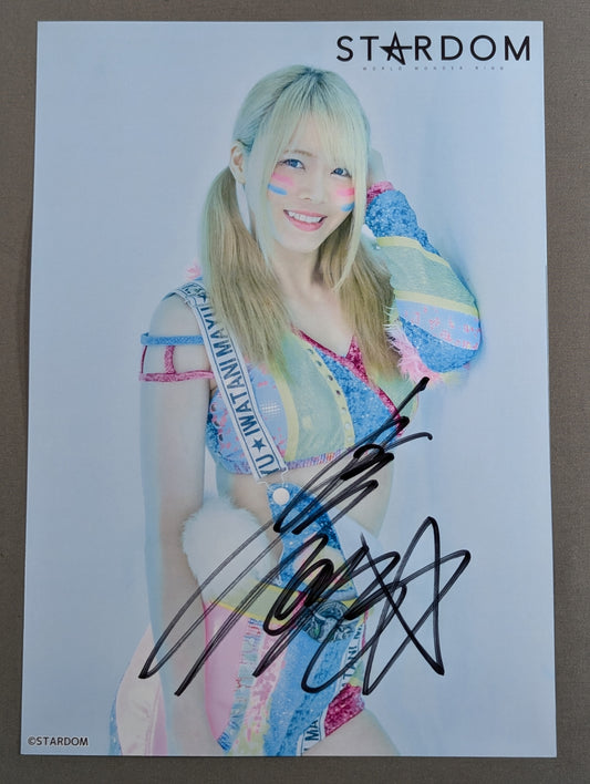 岩谷麻優 直筆サイン入り スターダムポートレート(W-6)