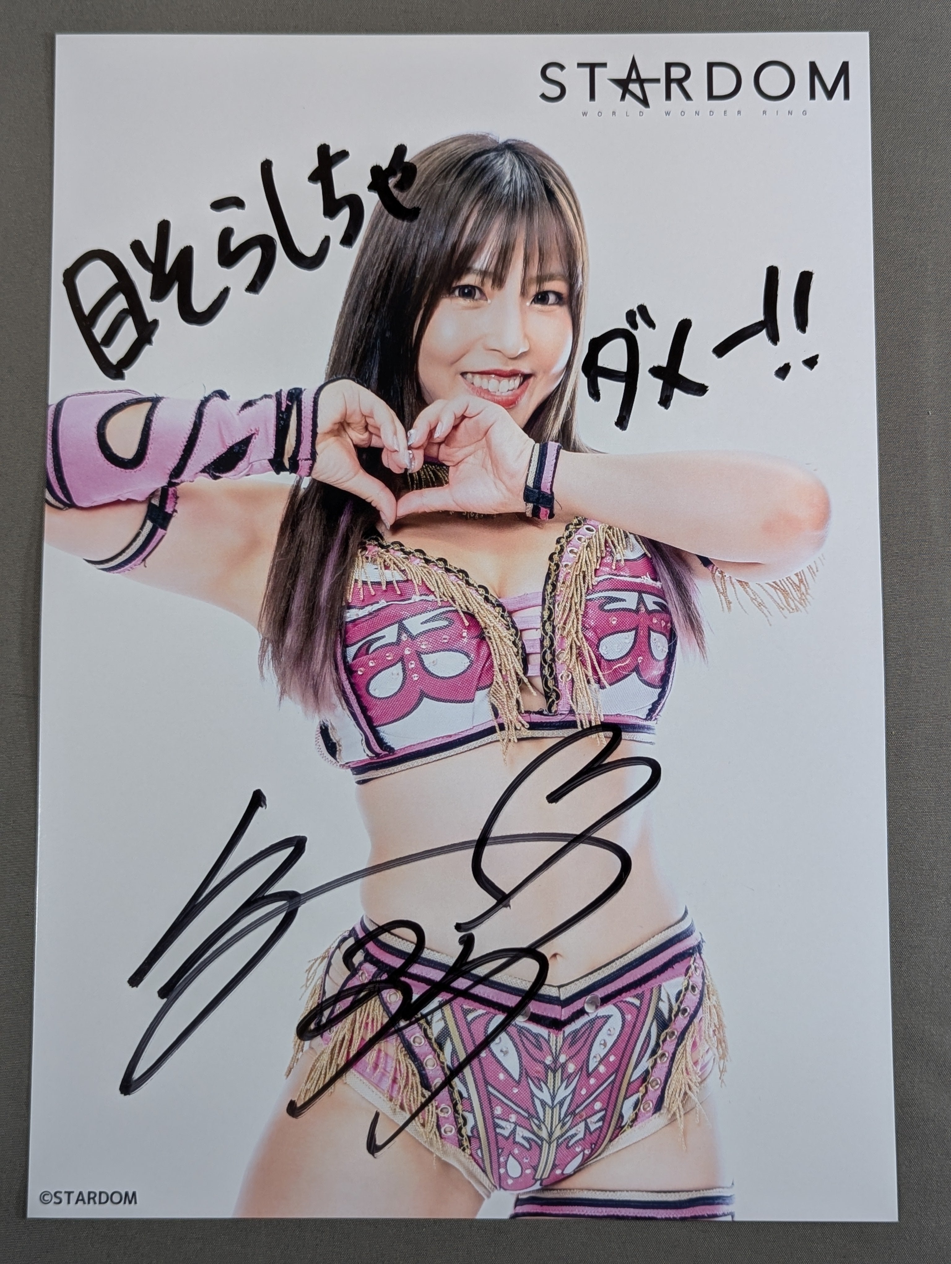 白川未奈　メッセージ　ポートレート　コンプリート 白川未奈 直筆サイン入り スターダムポートレート(L-8) – 闘道館