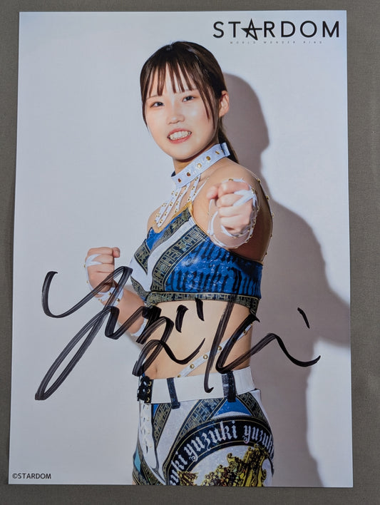 弓月 直筆サイン入り スターダム ポートレート(A-7)