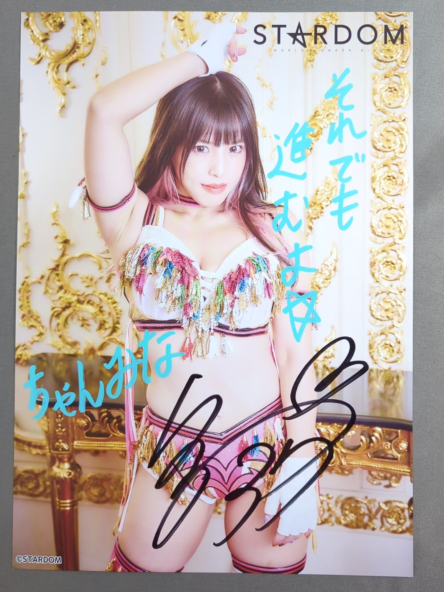 白川未奈 直筆サイン入り スターダムポートレート(L-8) – 闘道館