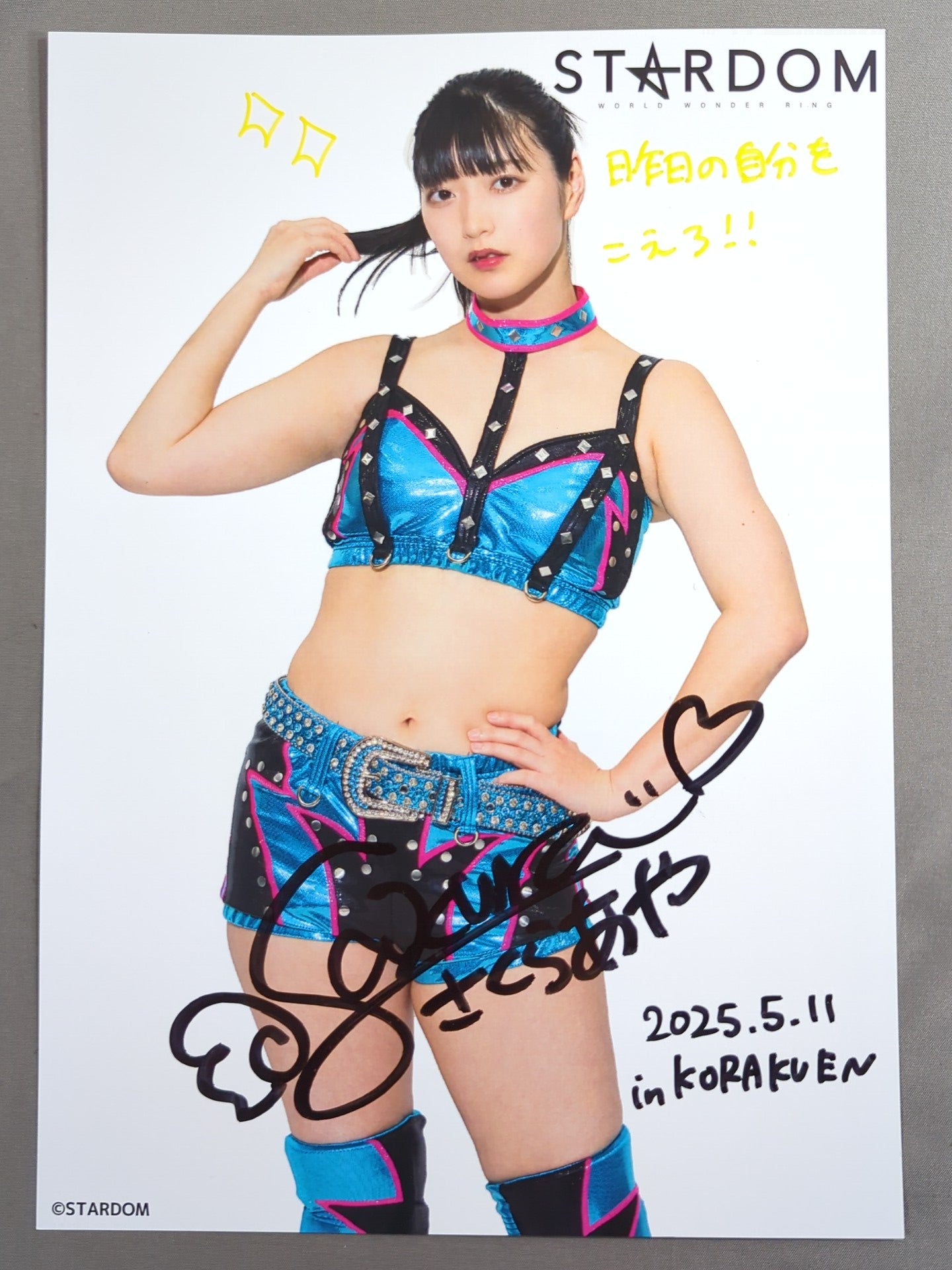 Sareee　闘魂タオル & ポートレート 2種セット　スターダム　女子プロレス 完売品/サイン入り！Sareee 15周年記念大会タオル/女子プロレススター