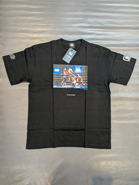 山本"KID"徳郁×HERO'S×rvddw「4 SECONDS」Tシャツ(ブラック)