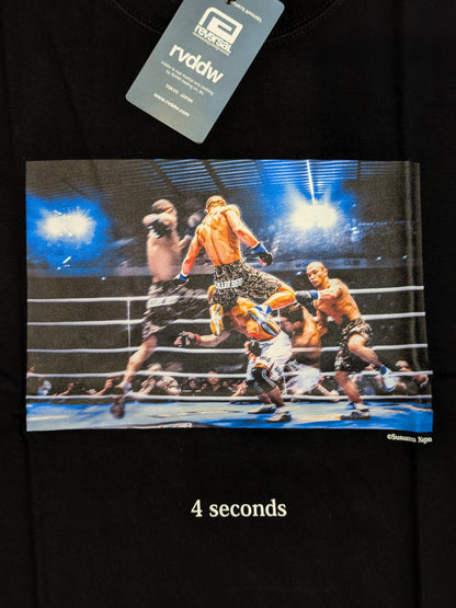 山本"KID"徳郁×HERO'S×rvddw「4 SECONDS」Tシャツ(ブラック)