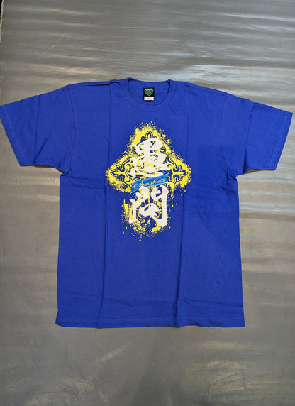 AMAKUSA「愚問」Tシャツ(ブルー＆イエローver.)