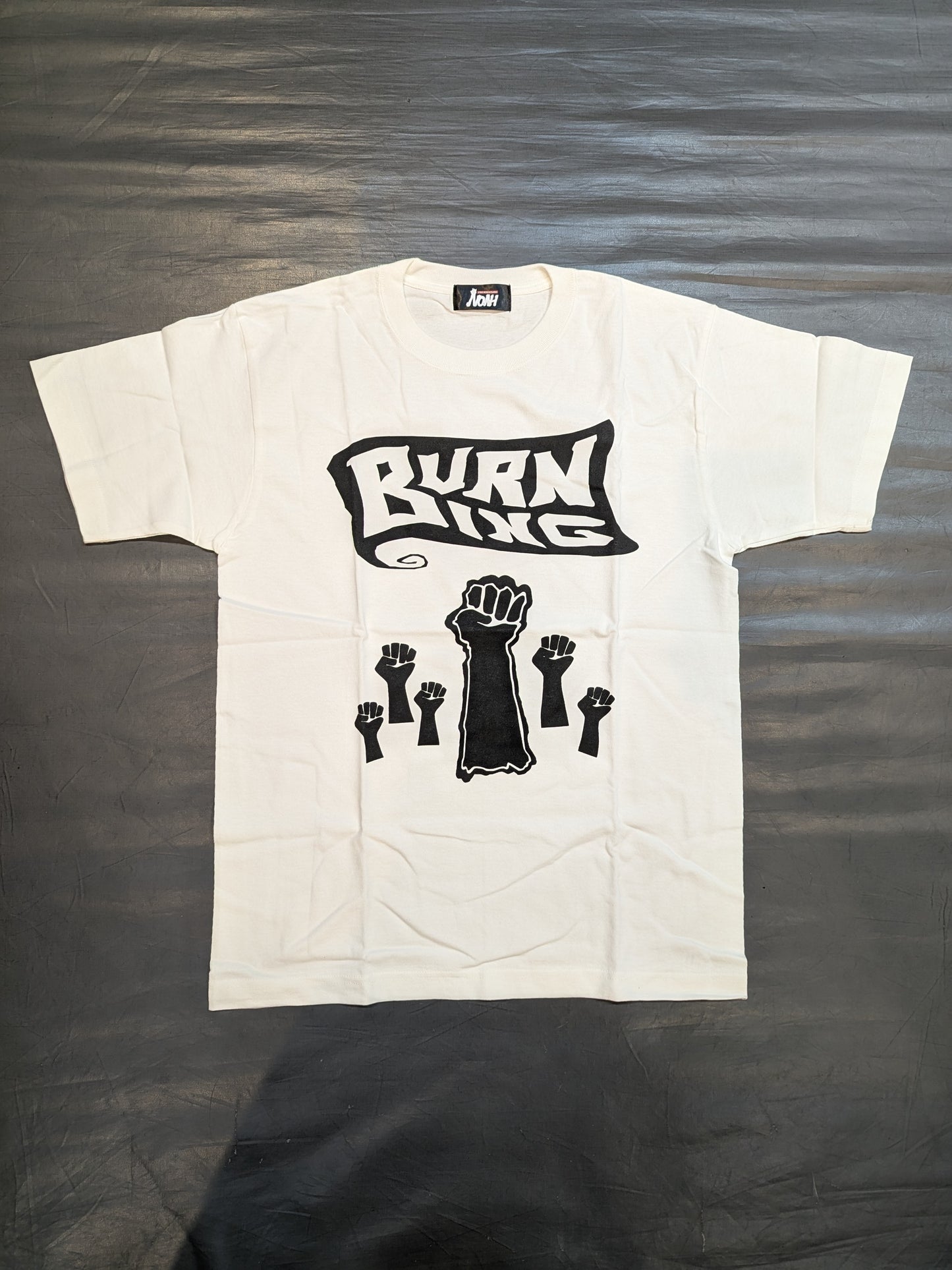Kenta Kobashi  "BURNING Fist Thrust" T-Shirt (White)