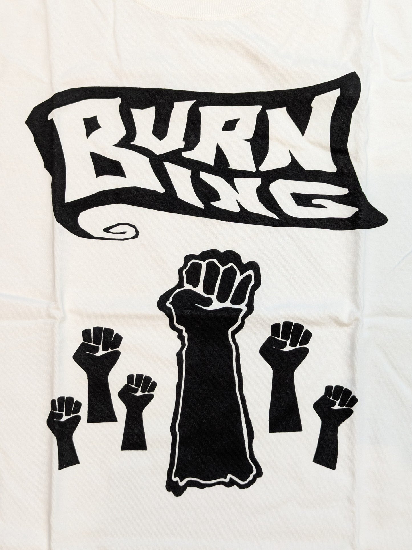 Kenta Kobashi  "BURNING Fist Thrust" T-Shirt (White)