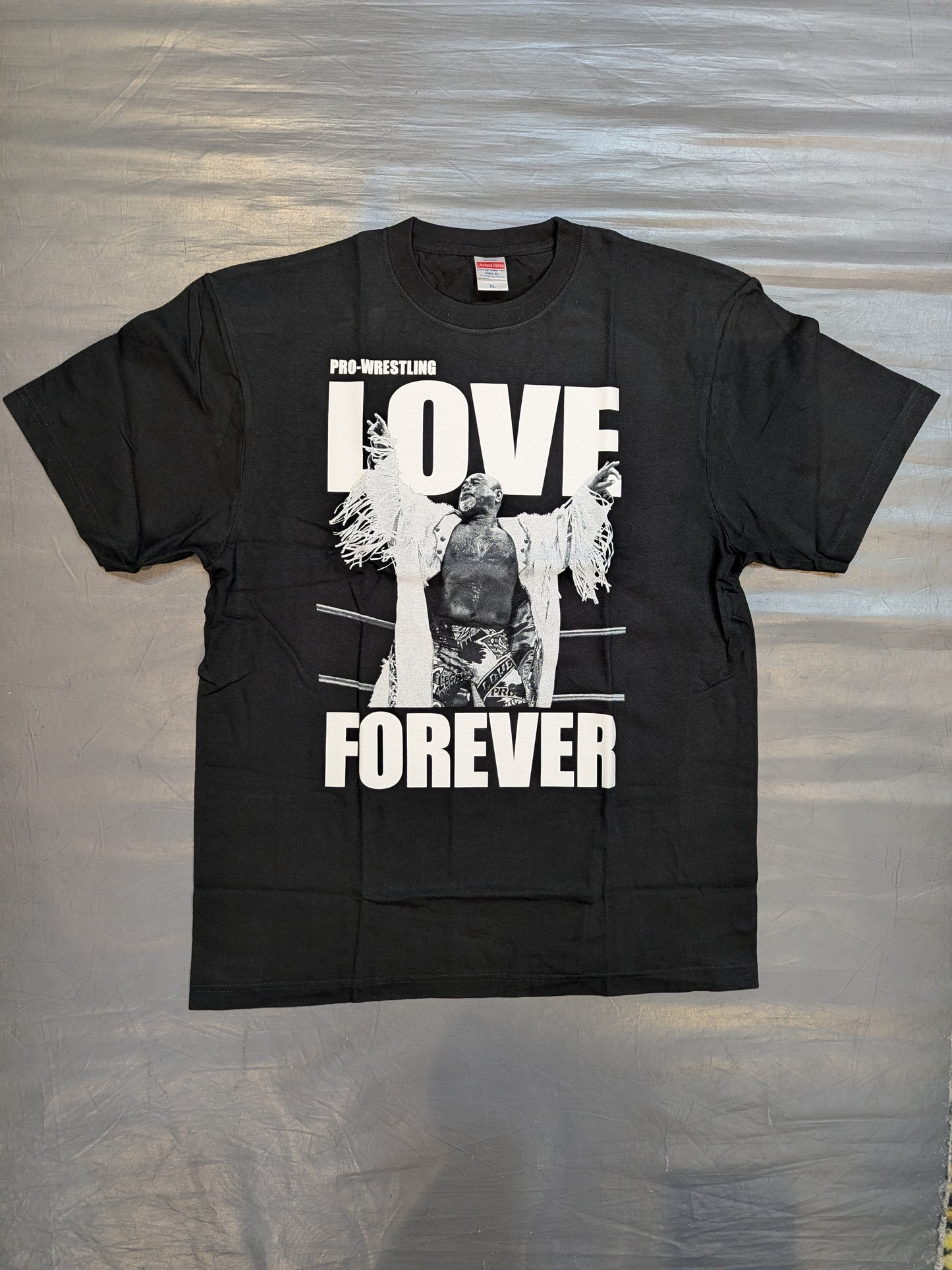 武藤敬司「プロレスLOVE FOREVER」Tシャツ(ブラック)