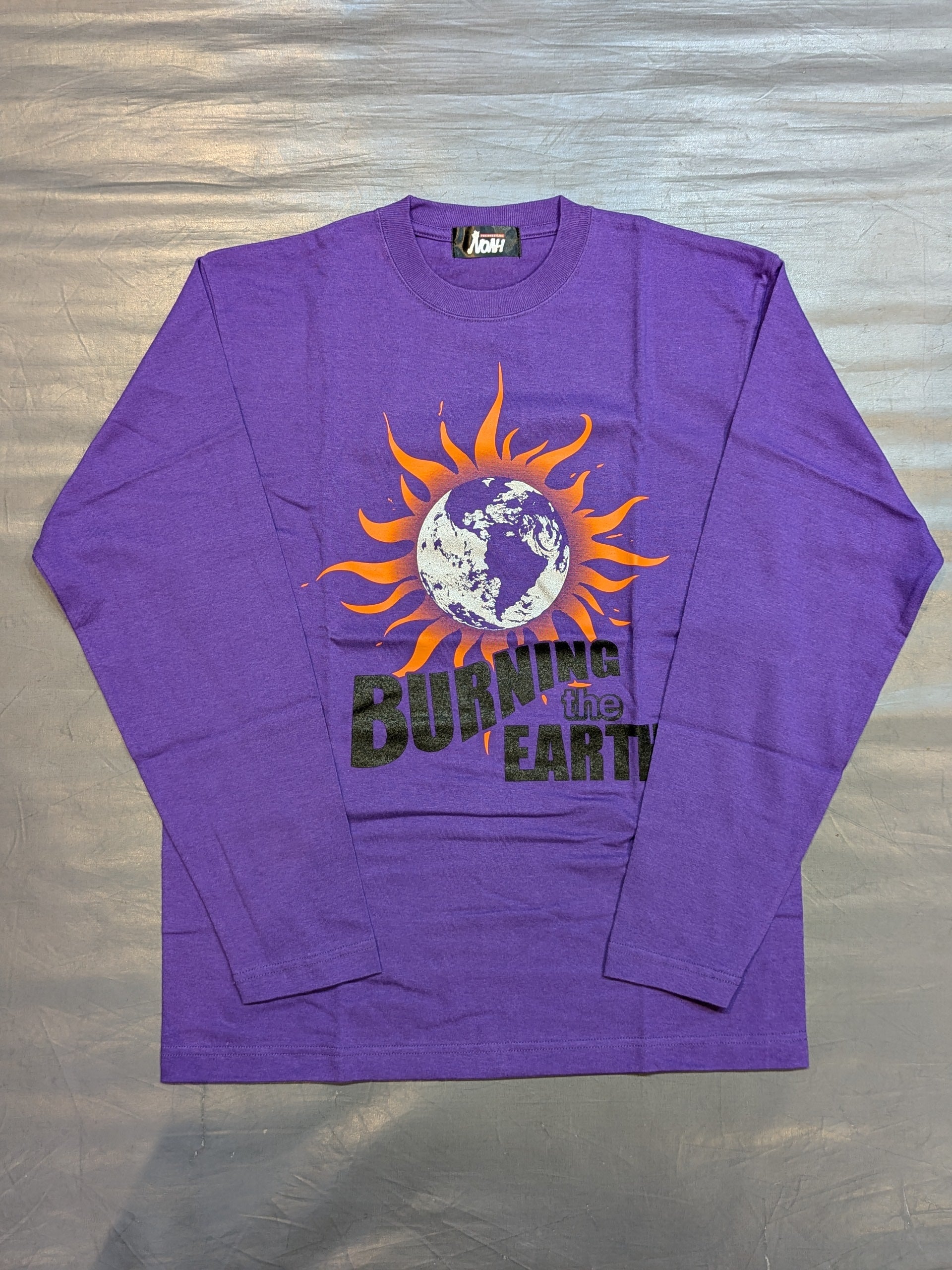 小橋建太「BURNING the EARTH」ロングスリーブTシャツ(パープル) – 闘道館